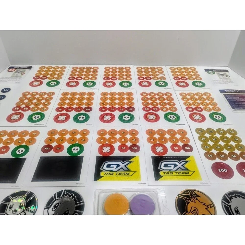 NINTENDO POKEMON TCG FLIP COIN & DAMAGE COUNTER LOT W 2 WIZARDS COINS
